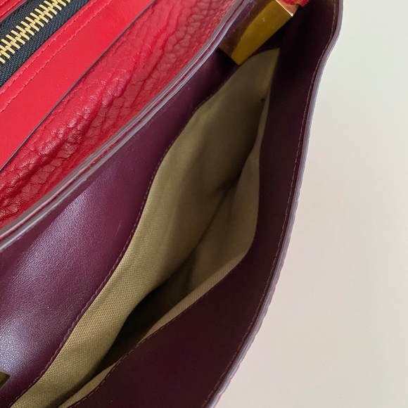 Chloe Dree RED Pebbled Leather Satchel Handbag - Picture 8 of 16